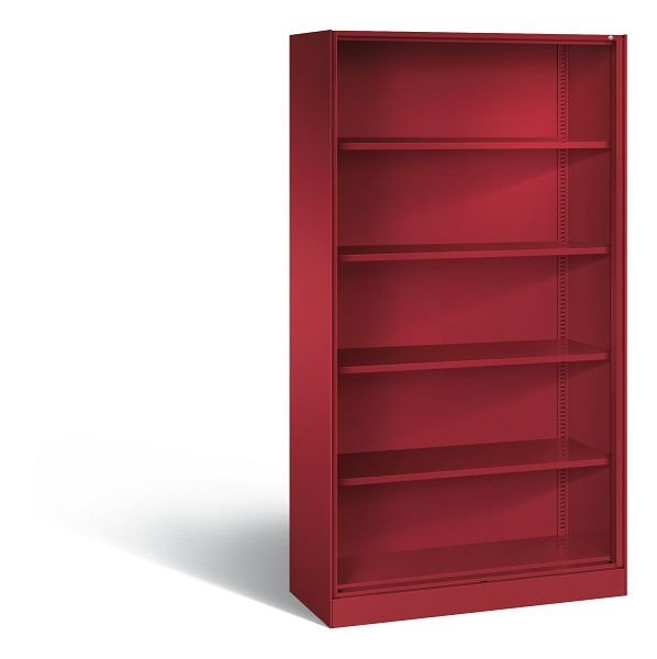 C+P Büroregal Asisto, H1980xB1000xT435mm, Farbe: Rubinrot, 5 OH, 140002-000 S10031