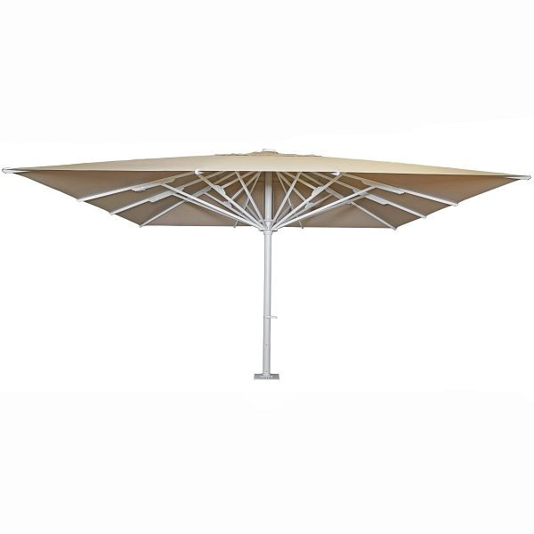 Mendler Gastronomie-Luxus-Sonnenschirm HWC-D20b, XXL-Schirm Marktschirm, 5x5m (Ø7,2m) Polyester/Alu 87kg, beige, 70737