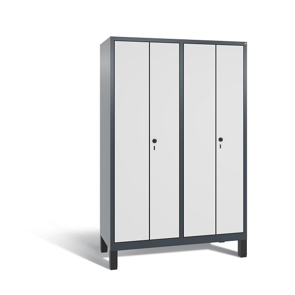 C+P Spind Evolo, 4 Abteile, H1850xB1190xT500 mm, Anthrazit/HPL Weiß, 48012-40 S10352