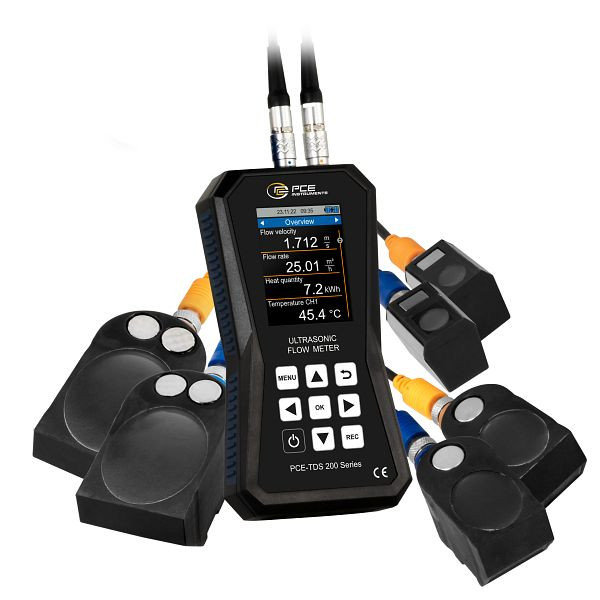 PCE Instruments Ultraschall-Durchflussmessgerät, PCE-TDS 200 S, M und L Sensoren, PCE-TDS 200 SML