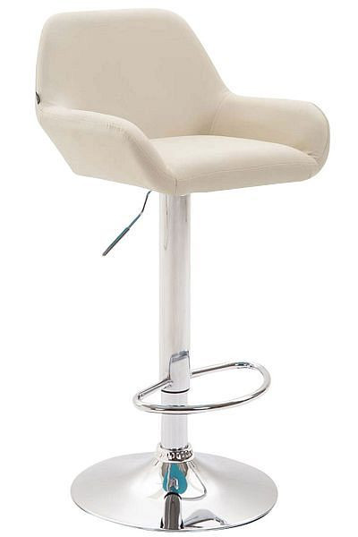 CLP Barhocker Braga Kunstleder chrom, creme, 308990