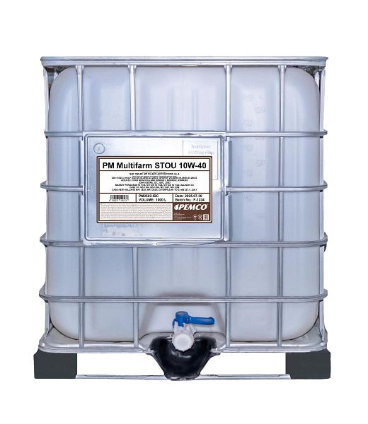 PEMCO Motoröl 2502 Multifarm STOU 10W-40, VE: 1000 l, PM2502-IBC