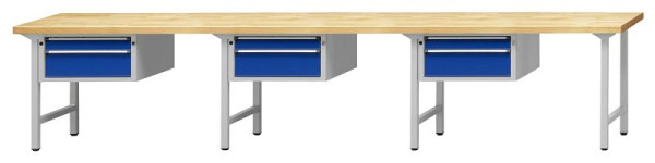 ANKE Werkbänke Kombiwerkbank, Modell 541 V, 4050 x 700 x 850 mm, RAL 7035/5010, UBP 50 mm, 411.610