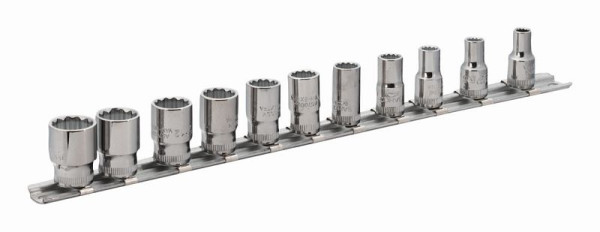 Bahco 1/4" Steckschlüssel-Satz auf Klemmleiste, 6711MB, 7314150220298