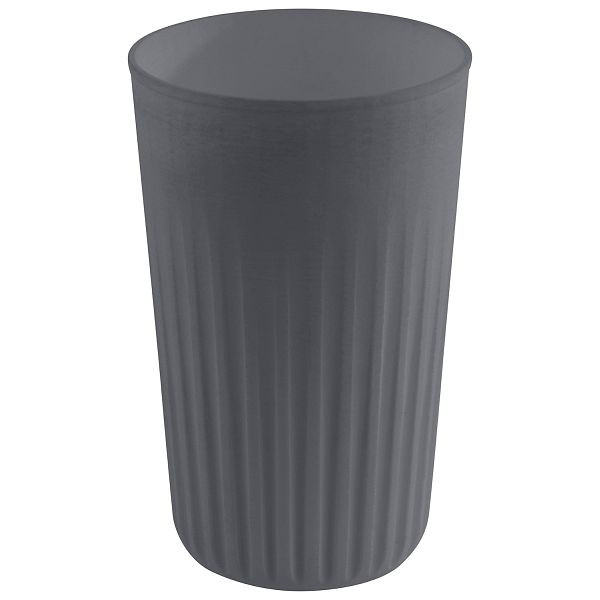 APS Mehrwegbecher -TO GO-, Ø 8,5 x 13,5 cm, 400 ml, Polypropylen, anthrazit, mit Stapelnocke (ohne Deckel), VE: 48 Stück, 66912