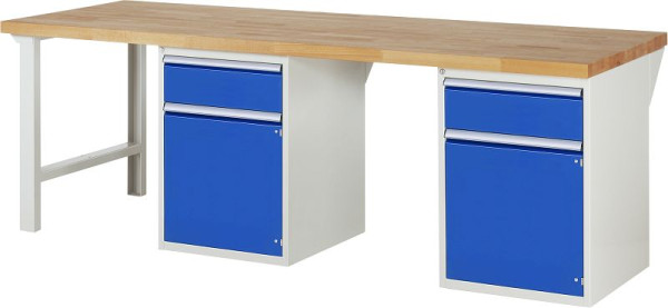 RAU Werkbank Serie 7000 - Modell 7502-8, B2500 x T900 x H840 mm, 13-7502A8-259B4S.11