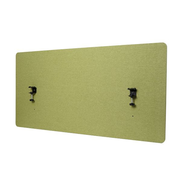 Mendler Akustik-Tischtrennwand HWC-G75, Büro-Sichtschutz Schreibtisch Pinnwand, doppelwandig Stoff/Textil, 60x120cm grün, 71930