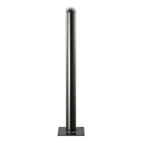 Stein HGS Stilpfosten Ø 76 mm aus Stahl, Kugel gestaucht, zum Aufdübeln (Bodenplatte 200x200mm), 13343-3