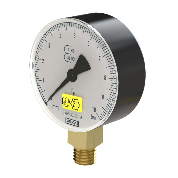 Riegler Manometer ø 63 mm, eichbar, G 1/4, Anschluss unten, 137688