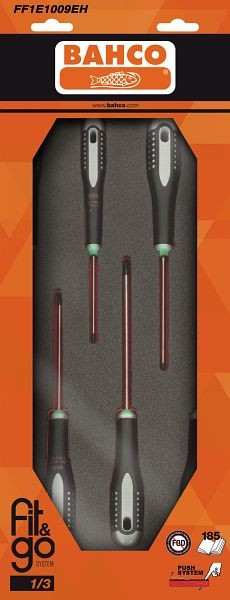 Bahco Fit&Go 1/3 Schaumstoffeinlage TORX®-Schraubendrehersatz T8-T30 – 6-teilig, FF1E1009EH