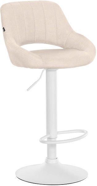 CLP Barhocker Milet Stoff weiß, creme, 321277, 4251756482169