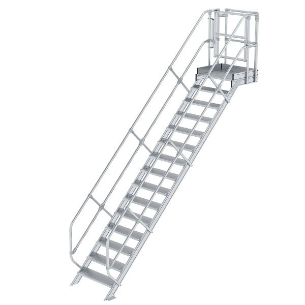 Munk Günzburger Steigtechnik Treppen-Modul Aluminium geriffelt 15 Stufen, 632315