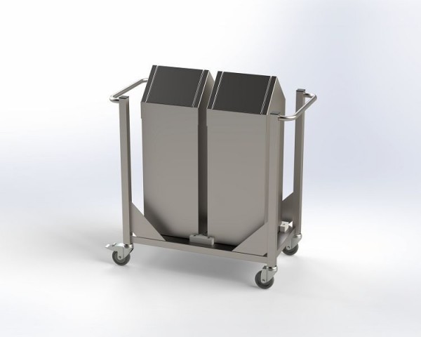 KEK Reinraum-Müllsystem, BxTxH: 1010 x 490 x 1065 mm, 5372134300