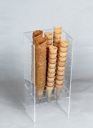 GEPPETTO Eiswaffelsilo für 2x3 Waffelreihen (6er), aus klarem Plexiglas, 94029-1