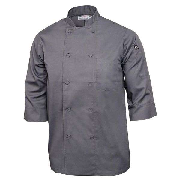 Chef Works Unisex Kochjacke grau XXL, Dreiviertelarm, A934-XXL