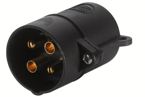 HELLA Stecker, 24V, 4-polig, Stecker: Schraubkontakt, schwarz, 8JA 001 920-011