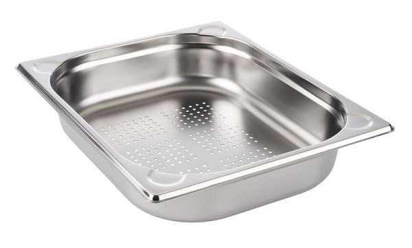 APS GN 1/2 Behälter, perforiert, 32,5 x 26,5 cm, Tiefe: 65 mm, Edelstahl, 4 Liter, 81901