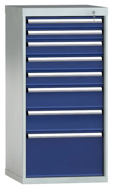KLW Schubladenschrank 1150 x 572 x 605 mm H x B x T, Einbaumaß: 900mm, Einteilung: 27x27 Einheiten, EA / 100 kg, SEA1150-08EP-001