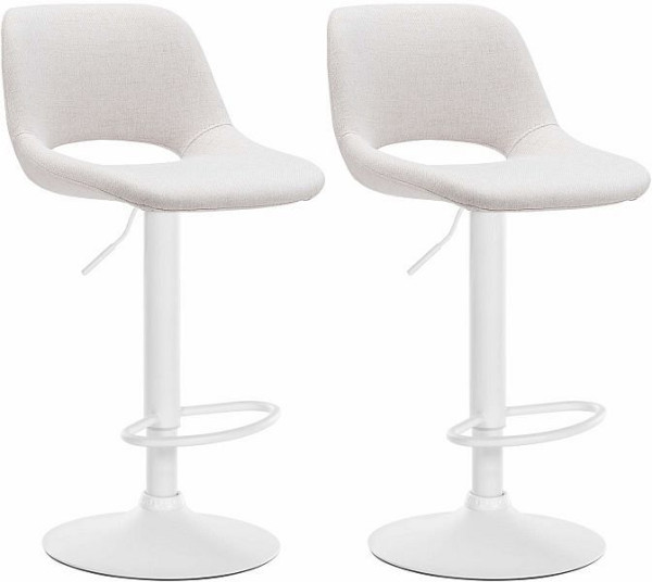 CLP Barhocker Camden Stoff weiß, creme, VE: 2 Stück, 325141