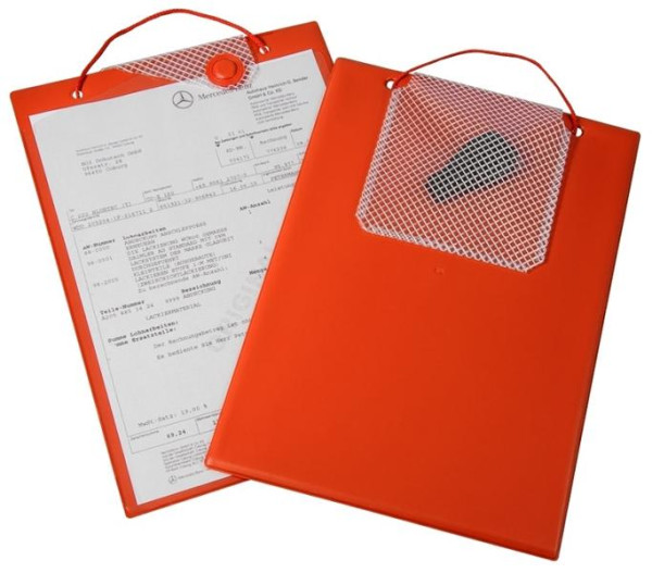Eichner KFZ-Auftragstasche mit Magnetverschluss, A4, für KFZ-Tafel, orange, VE: 10 Stück, 9219-01216