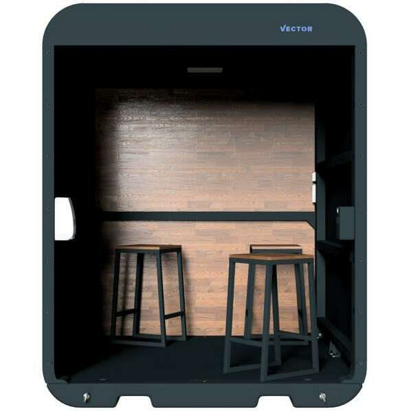 SCHAKE-VECTOR Mobiler Aufenthaltsraum V-Lounge, verzinkt + schwarz-matt, VPLO21SOO0073