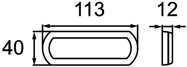 HELLA Rückstrahler, Shapeline Tech, Lichtscheibenfarbe: weiß, rechteckig, geklebt/Anbau, für waagerechte Befestigung, vorne, 8RA 013 403-011