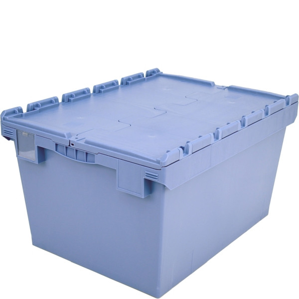 BITO Mehrwegbehälter MB Deckel/Bügel/Kufe /MBD86421R 800x600x423 taubenblau, Deckel Rippenboden, C0402-0037