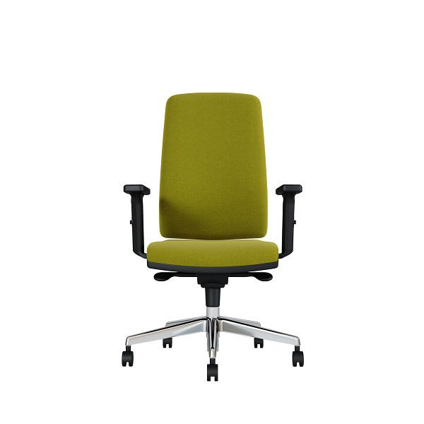 Bisley Bürodrehstuhl Stone, Tiefenverstellbarer Sitz, Mit 3D Armlehnen, Aluminiumfußkreuz, TN9702 lime, STONETADTN9702