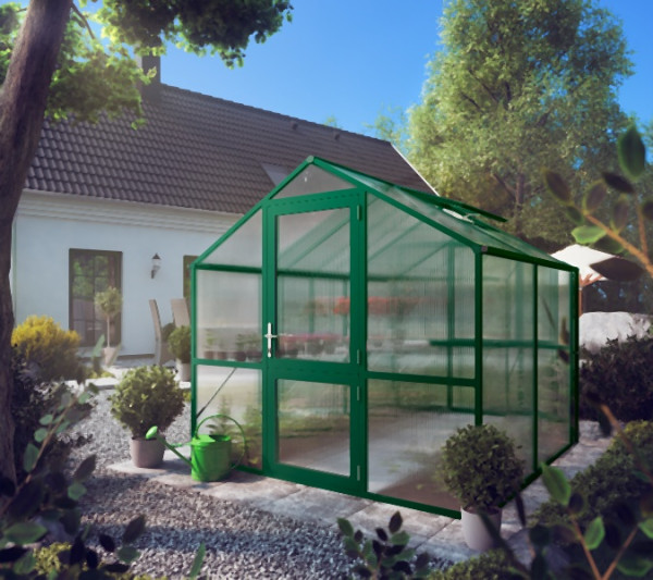 KGT Gewächshaus Rose II, moosgrün, 2.17 x 2.33 x 2.15 m, 11200002