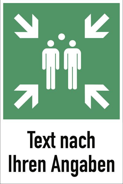 Moedel Sammelstelle mit Text nach Ihren Angaben ISO 7010, Aluminium, 400x600 mm, 60685