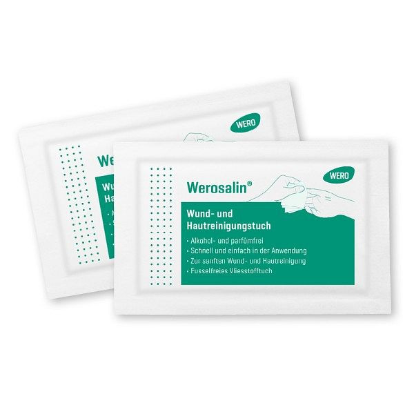 WERO Werosalin Wund- und Hautreinigungstuch, 14,2 x 16 cm, 51066