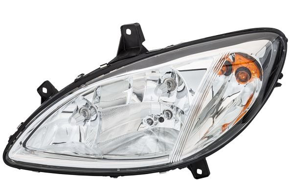 HELLA Halogen-Hauptscheinwerfer, für u.a. Mercedes-Benz Vito / Mixto Box (W639), ECE, für Linksverkehr, links, 1LG 246 041-031