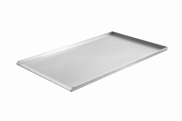 Schneider Backblech Aluminium 580 x 780 x 25 mm, 3 Seiten 90 ° 1 kurze Seite offen, gelocht 3mm, 381006