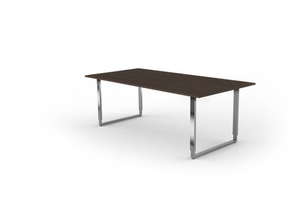 Kerkmann Höhenverstellbarer Schreibtisch extragroß / Besprechungstisch, Aveto, B 2000 x T 1000 x H 680-820 mm, Wenge, 11433951