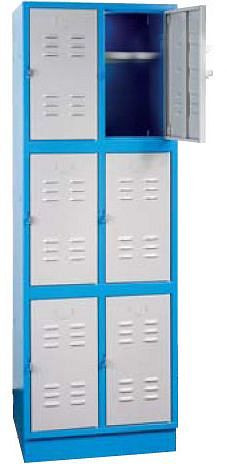 AEROTEC Schließfachschrank 6, Gesamtmaß: 600 x 500 x 1800 mm, 69002027, 4260479713597
