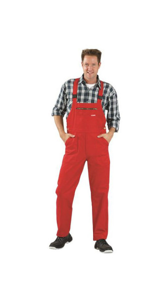 Planam MG 290 Latzhose, mittelrot, Größe 64, 0631064