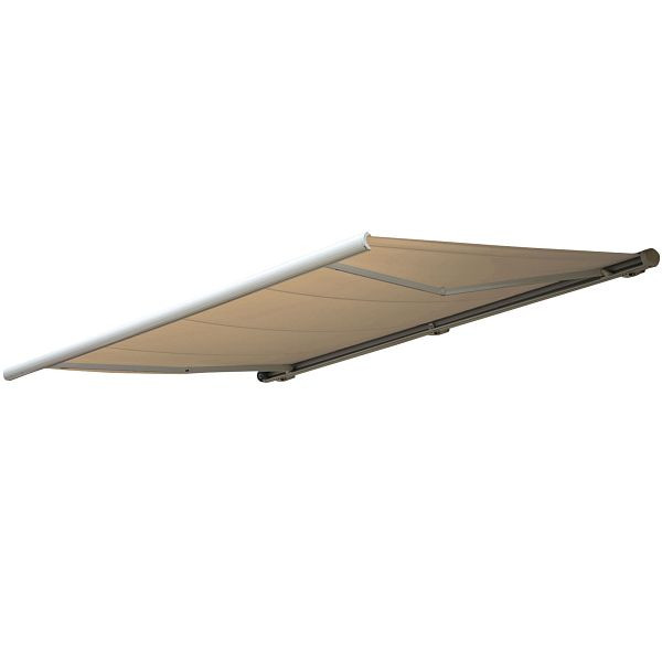 Mendler Elektrische Kassettenmarkise T123, Markise Vollkassette 4,5x3m, Polyester Creme, 34287+34295+34432