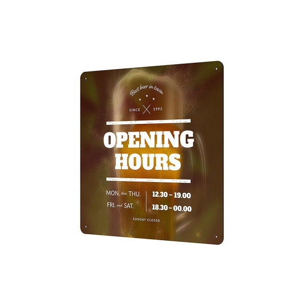 Showdown Displays Outdoor Wandschild 50 x 50 cm BOND 3 mm, FBO500x500-BW3