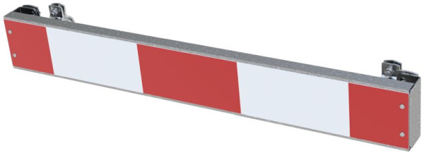 Schake Warnschild mit Rohrschellen, 800 x110 mm, RA2/B, 6320202