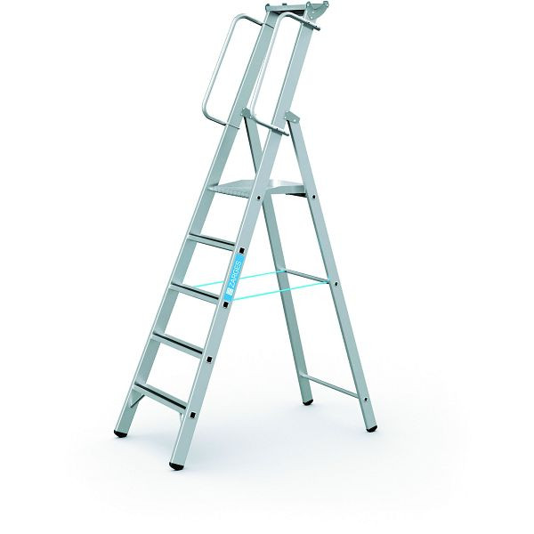 ZARGES Meistertritt S - LM-Stehleiter m Plattform 5 Stufen, 41634