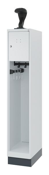 C+P Feuerwehrspind Evolo, Modell YOUNGSTER, 1 Abteil, H1530xB300xT500 mm, Lichtgra, 0490015-10 S10009