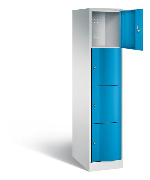 C+P XL-Schließfachschrank Resisto, H1950xB396xT640mm, Farbe: Lichtgrau / Lichtblau, 8470-173 S10020