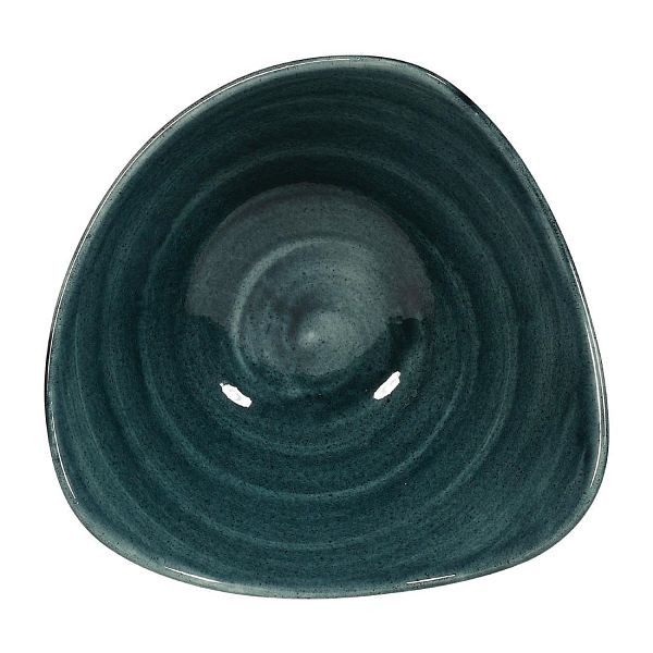 Churchill Stonecast Patina Dreieckige Schalen, Rustikales Blaugrün, 153 mm (12 Stück), FA596