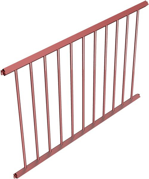 Schake Schutzzaungitter, Zaunfeld, Achsabstand: 1500 mm, feuerverzinkt und rot beschichtet, 418_15BR