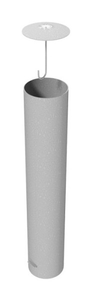 Schake Absperrpfosten Typ 40271A -ortsfest-, zum Einbetonieren, Stahlrohr Ø 273mm, Gesamtlänge:1500mm, feuerverzinkt, mit losem Deckel, 40271A