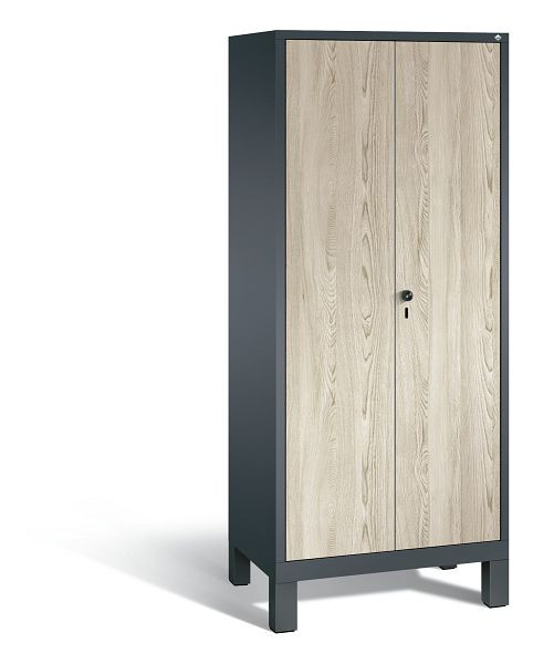 C+P Spind Evolo, 2 Abteile, H1850xB810xT500 mm, Anthrazit/MDF Esche, 48060-22 S10154