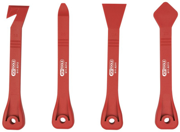 KS Tools Kunststoffkeil- und Glasschaber-Satz, 4-teilig, 911.8210