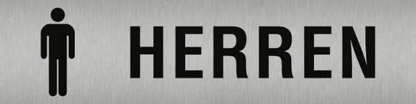 Moedel Piktogramm WC Herren, Edelstahl, selbstklebend, 160x40 mm, 57338