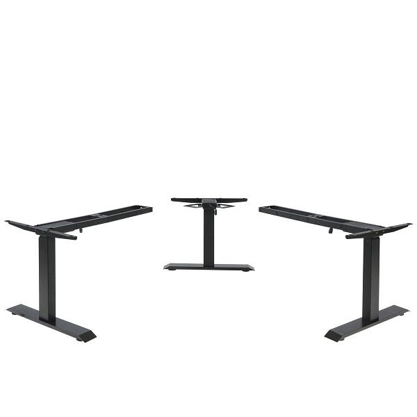 Mendler 3in1 Gestell HWC-D40, variables Tischgestell, elektrisch höhenverstellbar Memory 47kg, schwarz, 75759