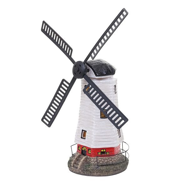 Mendler Solar LED-Windmühle HWC-G95, Gartendeko Tischdeko Dekofigur, In-/Outdoor, 72201